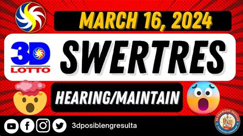 Swertres Hearing March 16, 2024 Maintain Today .
